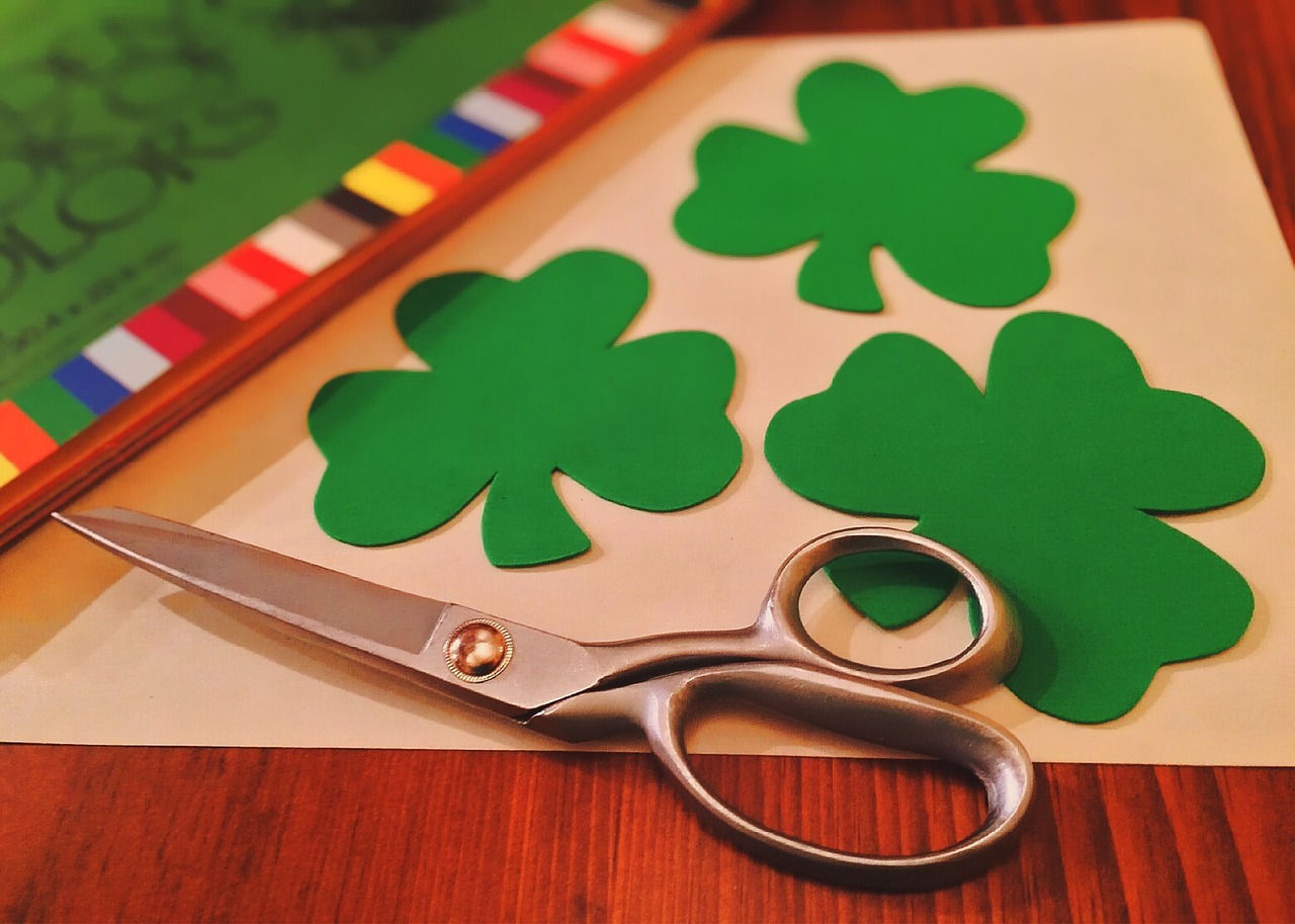 Fresh green shamrock leaves